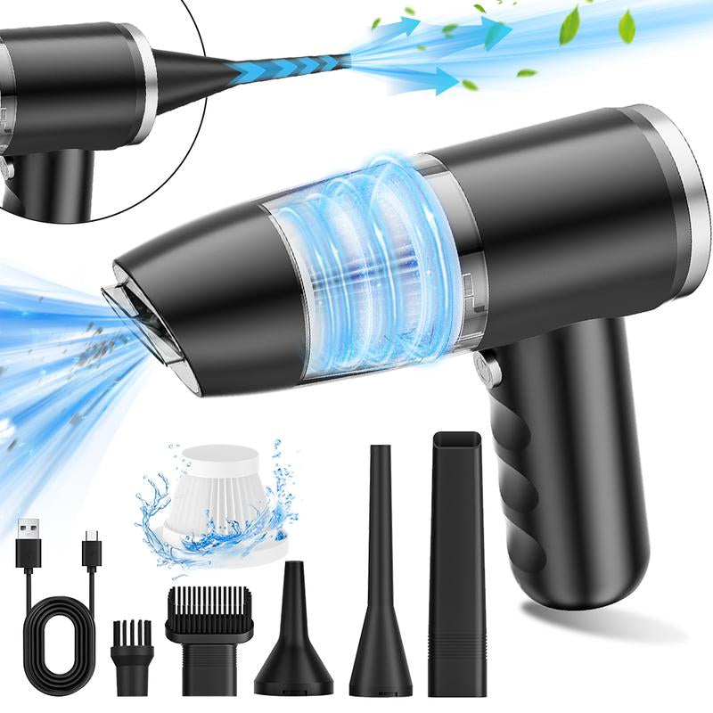 12000PA High Power Handheld Car Vacuum Cleaner and Air Duster, 4 in 1 Portable Mini Car Vacuum Cleaner BELIBUY Handheld Car Vacuum Cleaner Cordless, Type-C Charging Multiple Cleaning Accessories 2 Cartridges for Car Home Desktop Pets