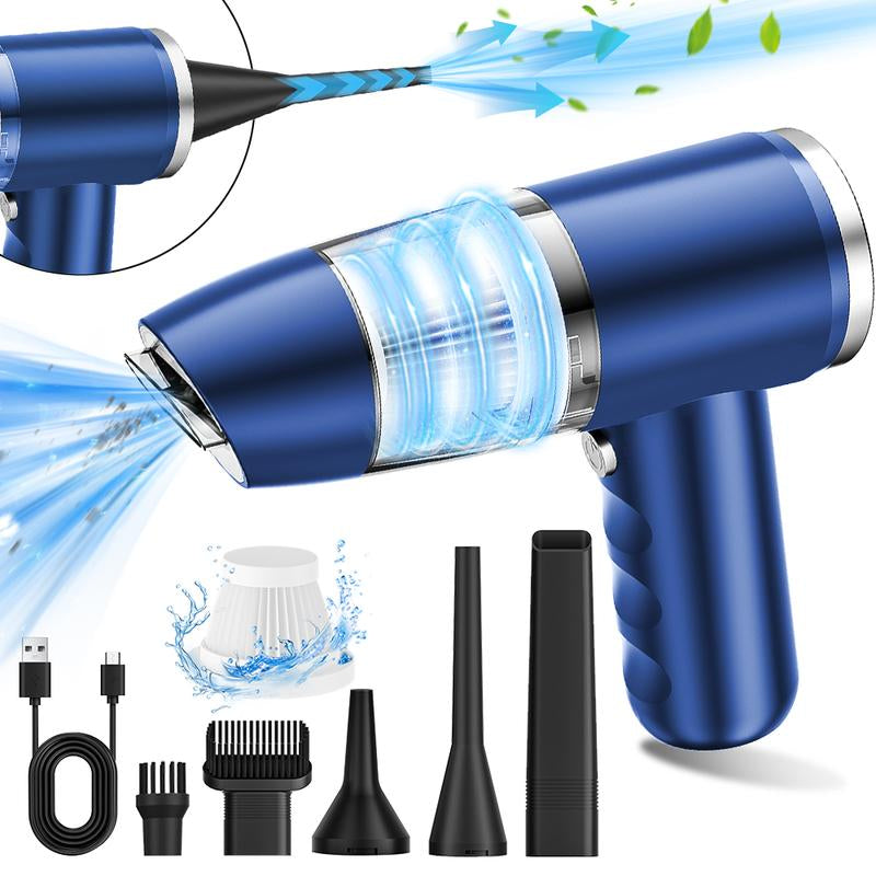 12000PA High Power Handheld Car Vacuum Cleaner and Air Duster, 4 in 1 Portable Mini Car Vacuum Cleaner BELIBUY Handheld Car Vacuum Cleaner Cordless, Type-C Charging Multiple Cleaning Accessories 2 Cartridges for Car Home Desktop Pets